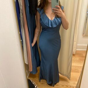 Bobbles and Lace blue long dress